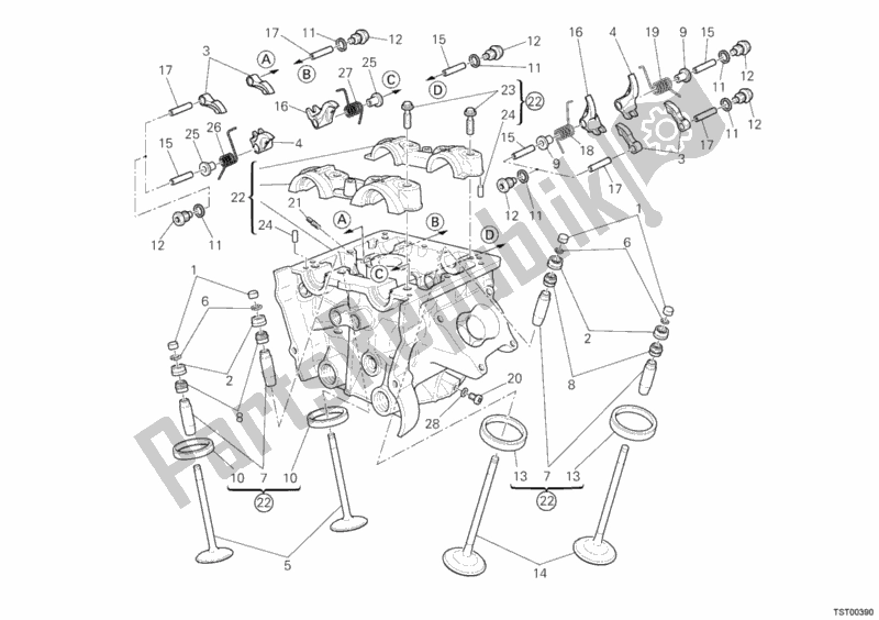 Toutes les pièces pour le Culasse Verticale du Ducati Multistrada 1200 ABS 2012